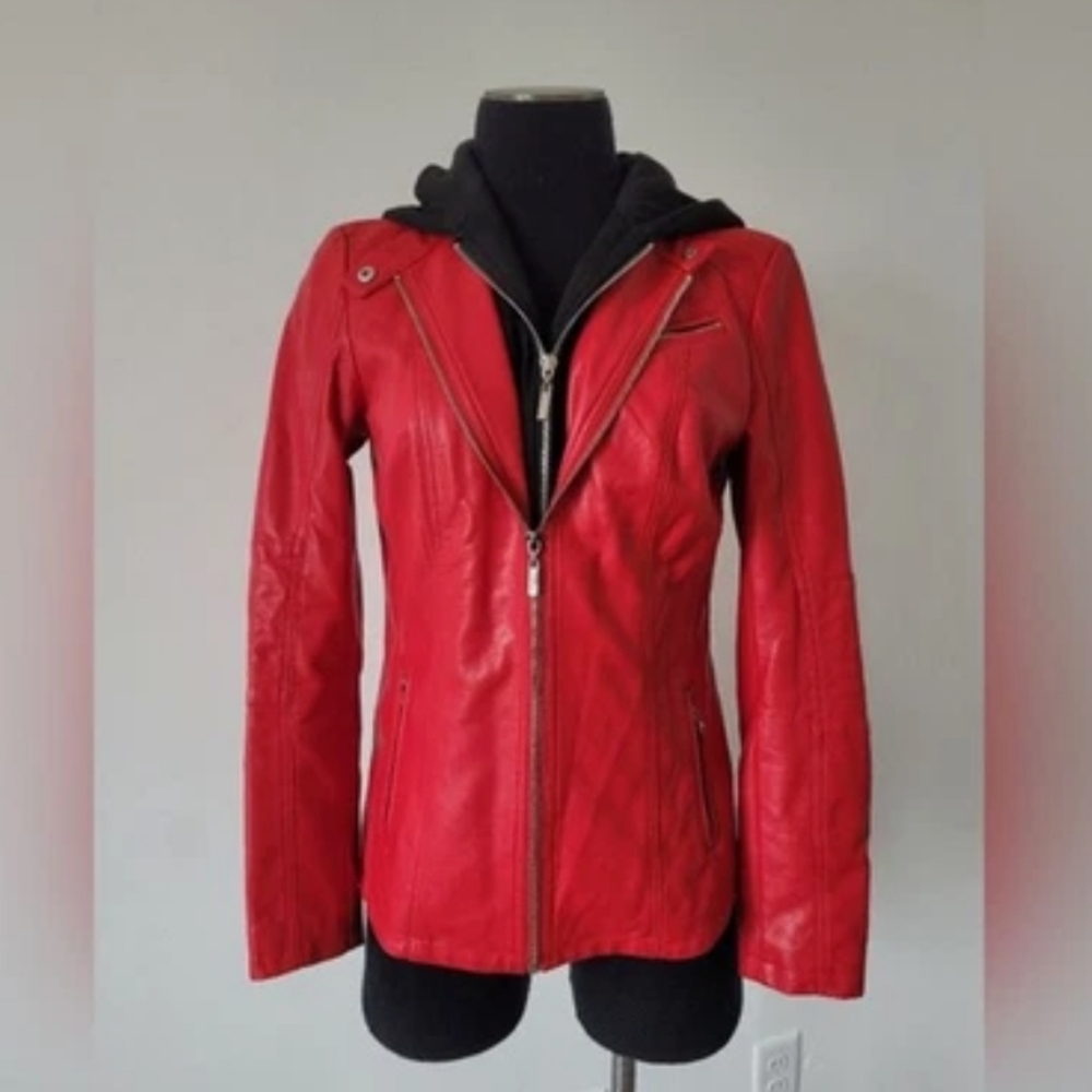 GUESS Leather Jacket - Picture 2 of 9